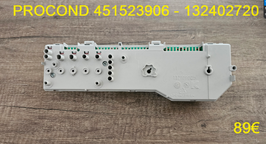 CARTE DE COMMANDE LAVE-LINGE : PROCOND 451523906 - 132402720