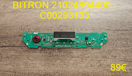CARTE DE COMMANDE LAVE-LINGE : BITRON 21024894400 - C00293133