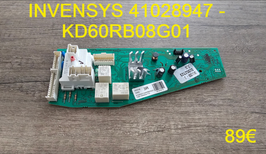 CARTE DE COMMANDE LAVE-LINGE : INVENSYS 41028947 - KD60RB08G01