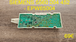 CARTE DE COMMANDE LAVE-LINGE : SIEMENS 5560004452 - EPW65004