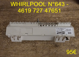 CARTE DE PUISSANCE LAVE-VAISSELLE : WHIRLPOOL N°643 - 461972747651