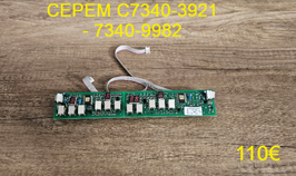 CARTE CLAVIER PLAQUE VITROCÉRAMIQUE : CEPEM C7340-3921 - 7340-9982