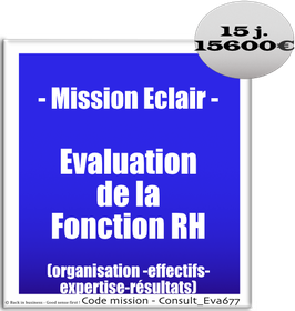 Mission Eclair - 3 - Evaluation de la Fonction RH (organisation-effectifs-expertise-résultats)