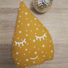 ✩ Coussin goutte moutarde étoilé ✩