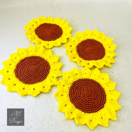 Untersetzer Sonnenblume mit Körbchen