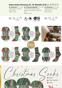 Rellana Flotte Socke Christmas / Christmas Metallic
