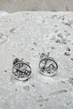 Berge Ohrstecker silber