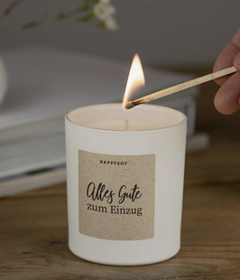 Duftkerze "alles Gute zum Einzug"