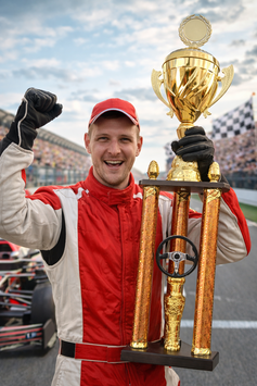 MEGA Säulenpokal Motorsport 95 cm groß in Gold