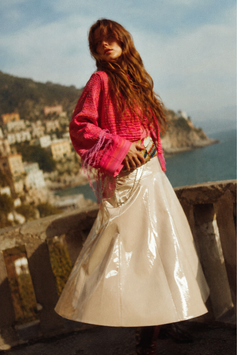 MIDI SKIRT 'VALERIA' ECRU