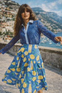 MIDI SKIRT 'VICKY' LIMONCELLO