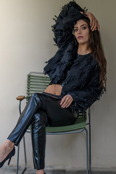 CROPPED JACKET 'SERENE' BLACK