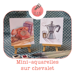 Atelier DIY - Illustration "Mini-aquarelles sur chevalet"