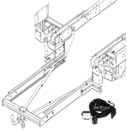 Trekhaak inclusief frameverlenging Ford Transit FT 350 Platte bodem vanaf 2000 en elektrische kabelset vanaf 12/2012