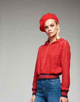 Maglia donna colore rosso Denny Rose art 721DD60005 Autunno Inverno 2017 2018