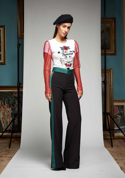 Pantalone nero donna Denny Rose art 721DD20020 Autunno Inverno 2017 2018