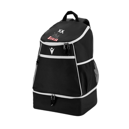 MACRON Maxi Path Rucksack schwarz mit Sieglarer TV Ballsport-Logo und Initialen