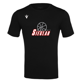 MACRON Boost Hero T-Shirt schwarz mit Sieglarer TV Basketball-Logo