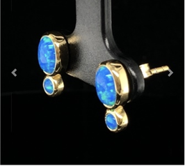 Ohrstecker Opal ca. 12mm