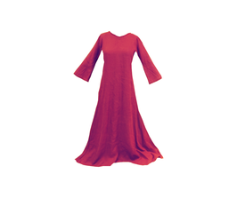 Hut und Robe Leinenkleid weinrot