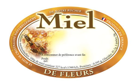 Etiquette miel Ovale