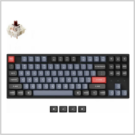 Keychron K8PRO TKL Alu. bkBrown RGB US - Toetsenbord