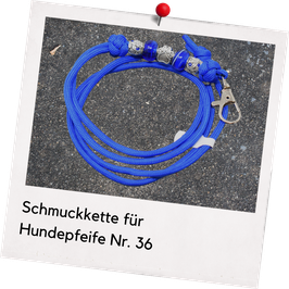Schmuckketten für Hundepfeifen BLAU