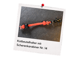 Kotbeutelhalter mit Scherenkarabiner