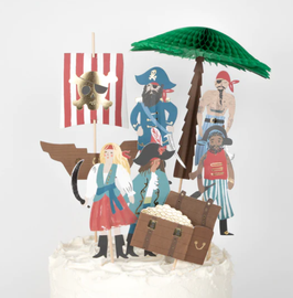 Cake Topper Pirates and Palm Tree