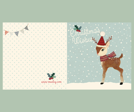 Weihnachtskarte Bambi