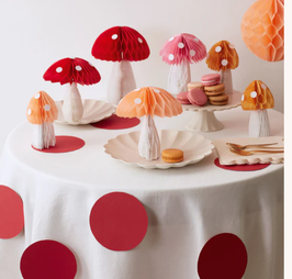 Honeycomb Mushroom Decorations 10x