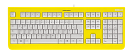 Flash Yellow (weiß) - OliWooD USB Tastatur