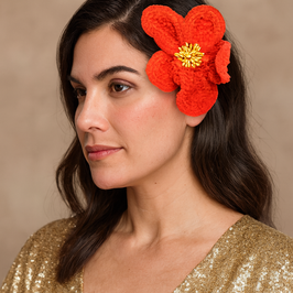 Broche flor hibisco