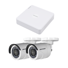 KIT CCTV HÁGALO USTED MISMO, INCLUYE: 2 CÁMARAS 1080P+DISCO DURO DE 1TB+ H265+