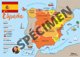 Carte de l'Espagne A0