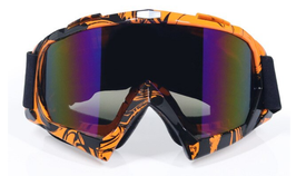 Motorcross bril orange tiger