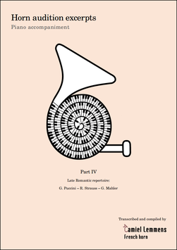 Horn audition excerpts - Piano accompaniment: Volume 4