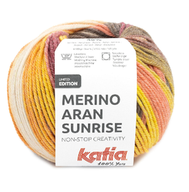 KATIA Merino Aran Sunrise - 305 - Marrone-Arancione-Ocra