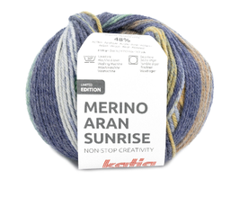 KATIA Merino Aran Sunrise - 307 - Blu-Verde-Ocra