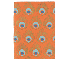 Notizbuch °Paon° – handgeschöpftes Papier, Orange