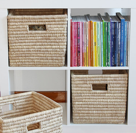 Schrankkorb °Life Hack° aus Palmblatt - 32 x 32 x 32 cm