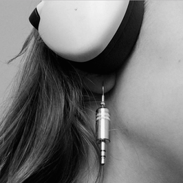 Audio Earrings "Stereo" silver