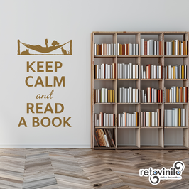 Vinilo educativo - Keep Calm and Read a Book