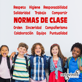 Vinilo educativo - Normas de Clase