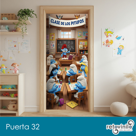 Puerta Clase de los Pitufos