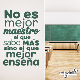 Vinilo educativo - No es mejor maestro...