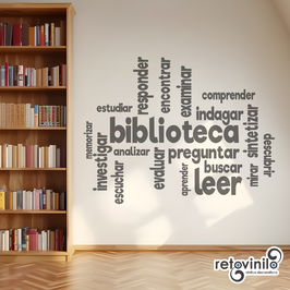 Vinilo educativo - Biblioteca
