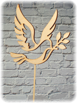 Tortentopper / Blumenstecker „Friedenstaube“