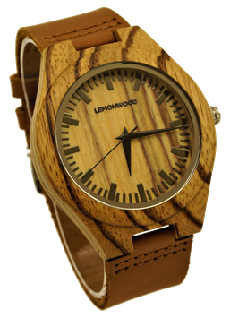 Armbanduhr aus Zebranoholz, "Western"