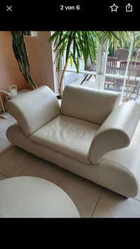 KOINOR Design Sessel Leder weiß